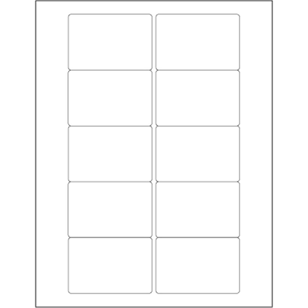 Bondad 3 x 2 in. White Rectangle Laser Labels, 1000PK BO3353699